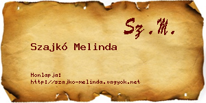 Szajkó Melinda névjegykártya
